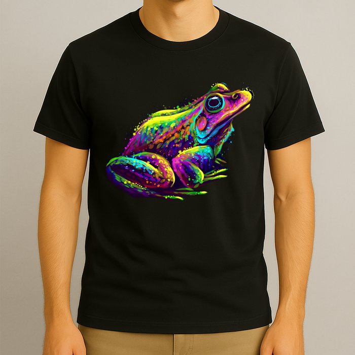 Realistic Colorful Frog Abstract Pose T-Shirt