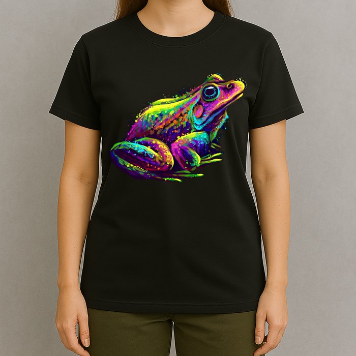 Realistic Colorful Frog Abstract Pose T-Shirt