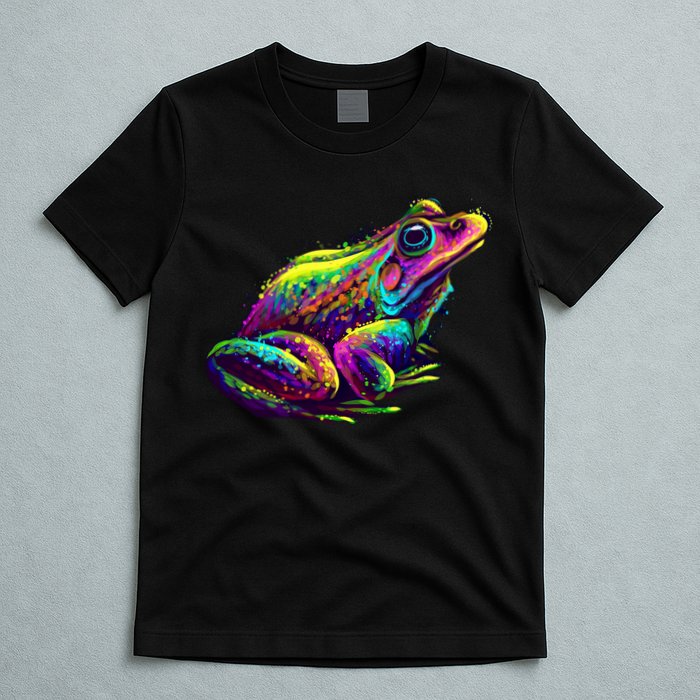 Realistic Colorful Frog Abstract Pose T-Shirt