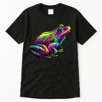 Realistic Colorful Frog Abstract Pose Tall T-Shirt