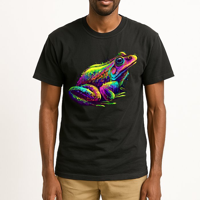 Realistic Colorful Frog Abstract Pose Tall T-Shirt