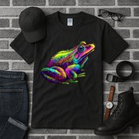 Realistic Colorful Frog Abstract Pose Tall T-Shirt