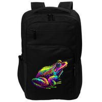 Realistic Colorful Frog Abstract Pose Impact Tech Backpack