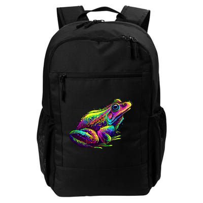 Realistic Colorful Frog Abstract Pose Backpack