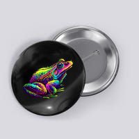 Realistic Colorful Frog Abstract Pose Button