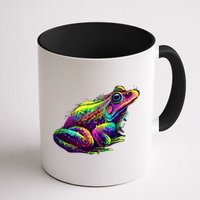 Realistic Colorful Frog Abstract Pose Mug