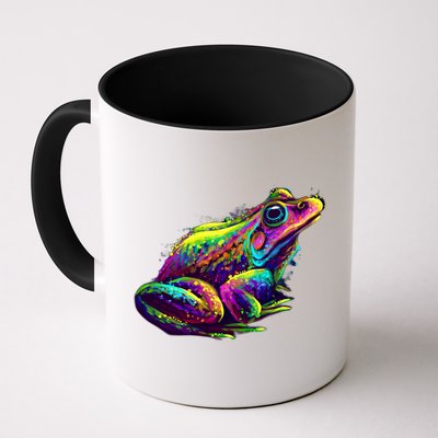 Realistic Colorful Frog Abstract Pose Mug