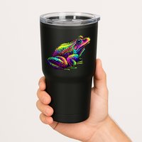 Realistic Colorful Frog Abstract Pose Tumbler