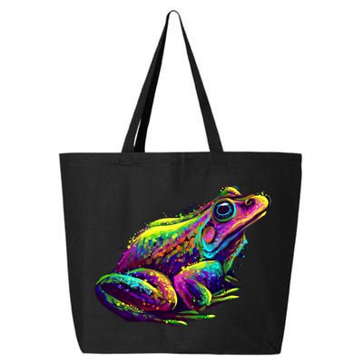 Realistic Colorful Frog Abstract Pose 25L Jumbo Tote