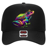Realistic Colorful Frog Abstract Pose Trucker Hat