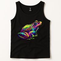 Realistic Colorful Frog Abstract Pose Tank Top