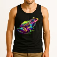 Realistic Colorful Frog Abstract Pose Tank Top
