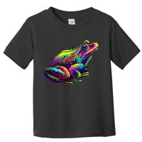 Realistic Colorful Frog Abstract Pose Toddler T-Shirt