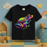 Realistic Colorful Frog Abstract Pose Toddler T-Shirt