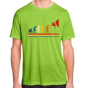 Rock Climbing Funny Evolution Of Man Rock Climber Gift Adult ChromaSoft Performance T-Shirt