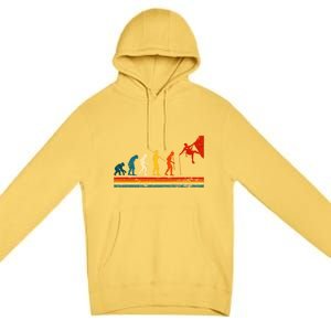 Rock Climbing Funny Evolution Of Man Rock Climber Gift Premium Pullover Hoodie