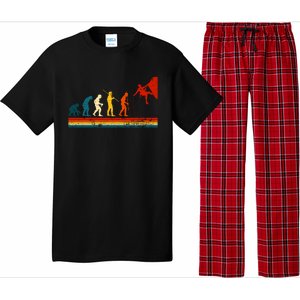 Rock Climbing Funny Evolution Of Man Rock Climber Gift Pajama Set