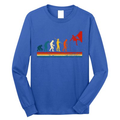 Rock Climbing Funny Evolution Of Man Rock Climber Gift Long Sleeve Shirt