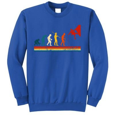 Rock Climbing Funny Evolution Of Man Rock Climber Gift Sweatshirt