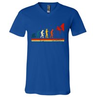 Rock Climbing Funny Evolution Of Man Rock Climber Gift V-Neck T-Shirt