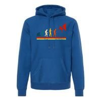 Rock Climbing Funny Evolution Of Man Rock Climber Gift Premium Hoodie