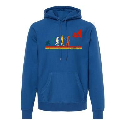 Rock Climbing Funny Evolution Of Man Rock Climber Gift Premium Hoodie