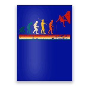 Rock Climbing Funny Evolution Of Man Rock Climber Gift Poster