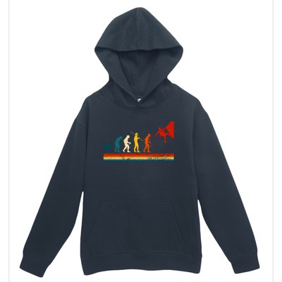 Rock Climbing Funny Evolution Of Man Rock Climber Gift Urban Pullover Hoodie