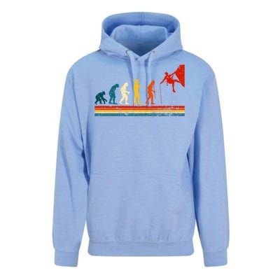 Rock Climbing Funny Evolution Of Man Rock Climber Gift Unisex Surf Hoodie