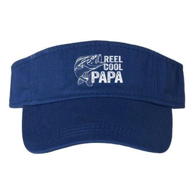 Reel Cool Fishing Gift Papa Grandpa Fisher Bass Gift Valucap Bio-Washed Visor