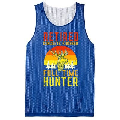 Retired Concrete Finisher Full Time Deer Hunter Funny Cute Gift Mesh Reversible Basketball Jersey Tank