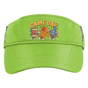 Retro Cartoon Football Game Day Adult Drive Performance Visor