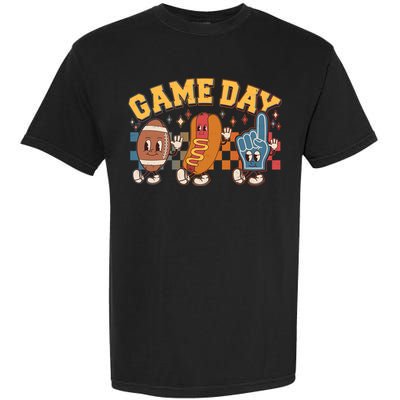 Retro Cartoon Football Game Day Garment-Dyed Heavyweight T-Shirt