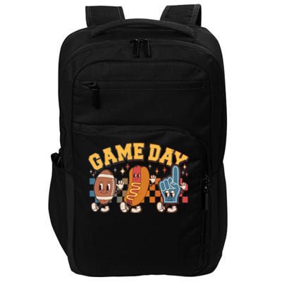 Retro Cartoon Football Game Day Impact Tech Backpack