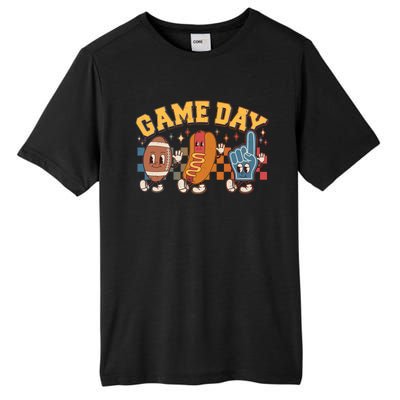 Retro Cartoon Football Game Day Tall Fusion ChromaSoft Performance T-Shirt