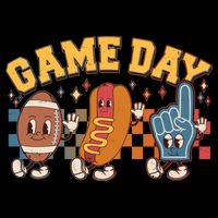 Retro Cartoon Football Game Day Premium T-Shirt