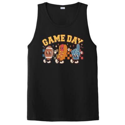 Retro Cartoon Football Game Day PosiCharge Competitor Tank