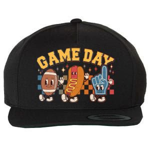 Retro Cartoon Football Game Day Wool Snapback Cap