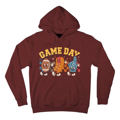 Retro Cartoon Football Game Day Hoodie