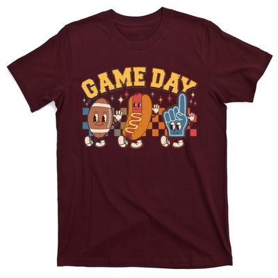 Retro Cartoon Football Game Day T-Shirt