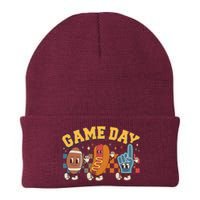 Retro Cartoon Football Game Day Knit Cap Winter Beanie