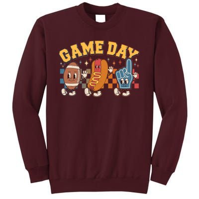 Retro Cartoon Football Game Day Tall Sweatshirt