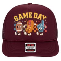 Retro Cartoon Football Game Day Trucker Hat