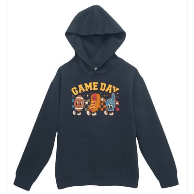 Retro Cartoon Football Game Day Urban Pullover Hoodie