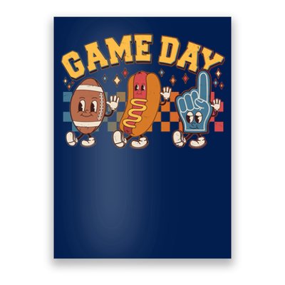 Retro Cartoon Football Game Day Poster