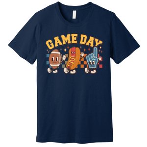 Retro Cartoon Football Game Day Premium T-Shirt