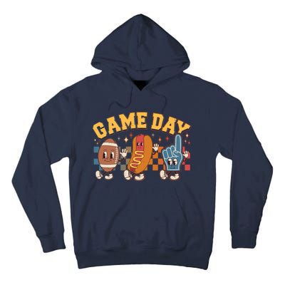 Retro Cartoon Football Game Day Tall Hoodie