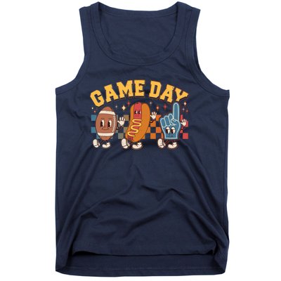 Retro Cartoon Football Game Day Tank Top