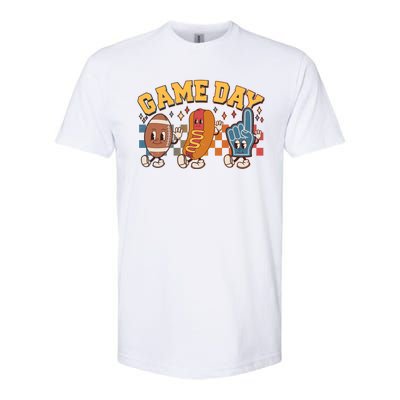 Retro Cartoon Football Game Day Softstyle® CVC T-Shirt