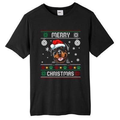 Rottweiler Christmas Funny Dog Lover Xmas Ugly Sweater Meaningful Gift Tall Fusion ChromaSoft Performance T-Shirt